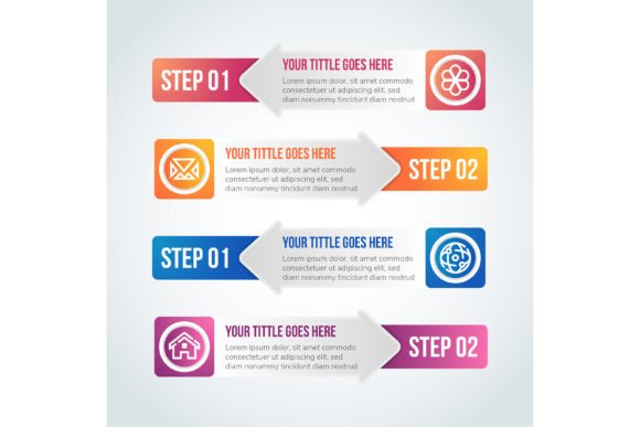 Arrow Rectangle Infographic Graphics for Modern Branding