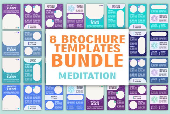 Boho Ornamental Brochure Design Bundle Graphics