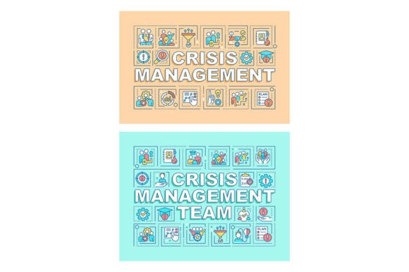 Crisis Management Word Concepts Banners