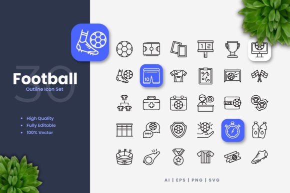 Football Icons Graphics
