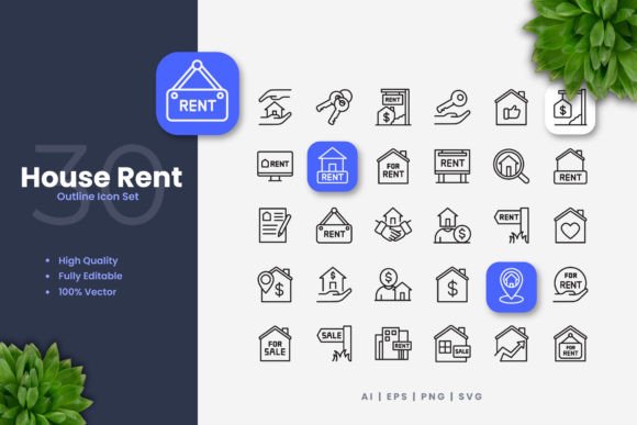 House Rent Icons