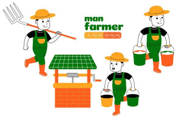 Man Farmer Vector Pack 06