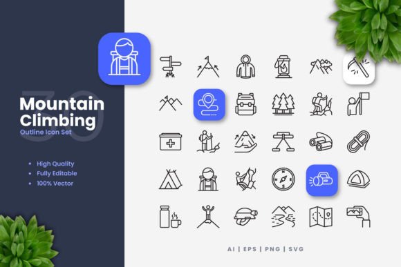 Mountain Climbing Graphics for Modern Branding