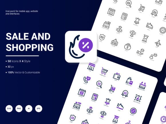 Sale and Shopping Icon Pack Graphics