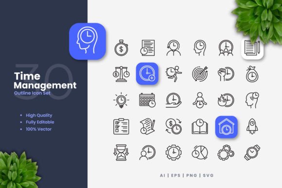 Time Management Graphics for Modern Branding