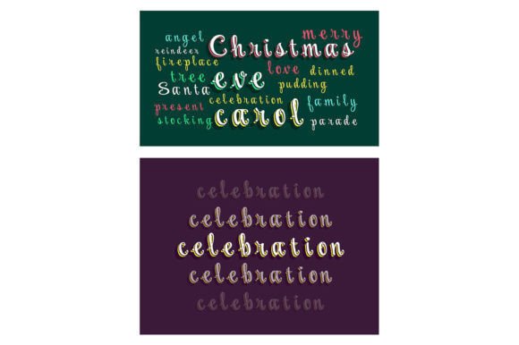 Vector Decorative Typography Bundle for Graphics and Crafts